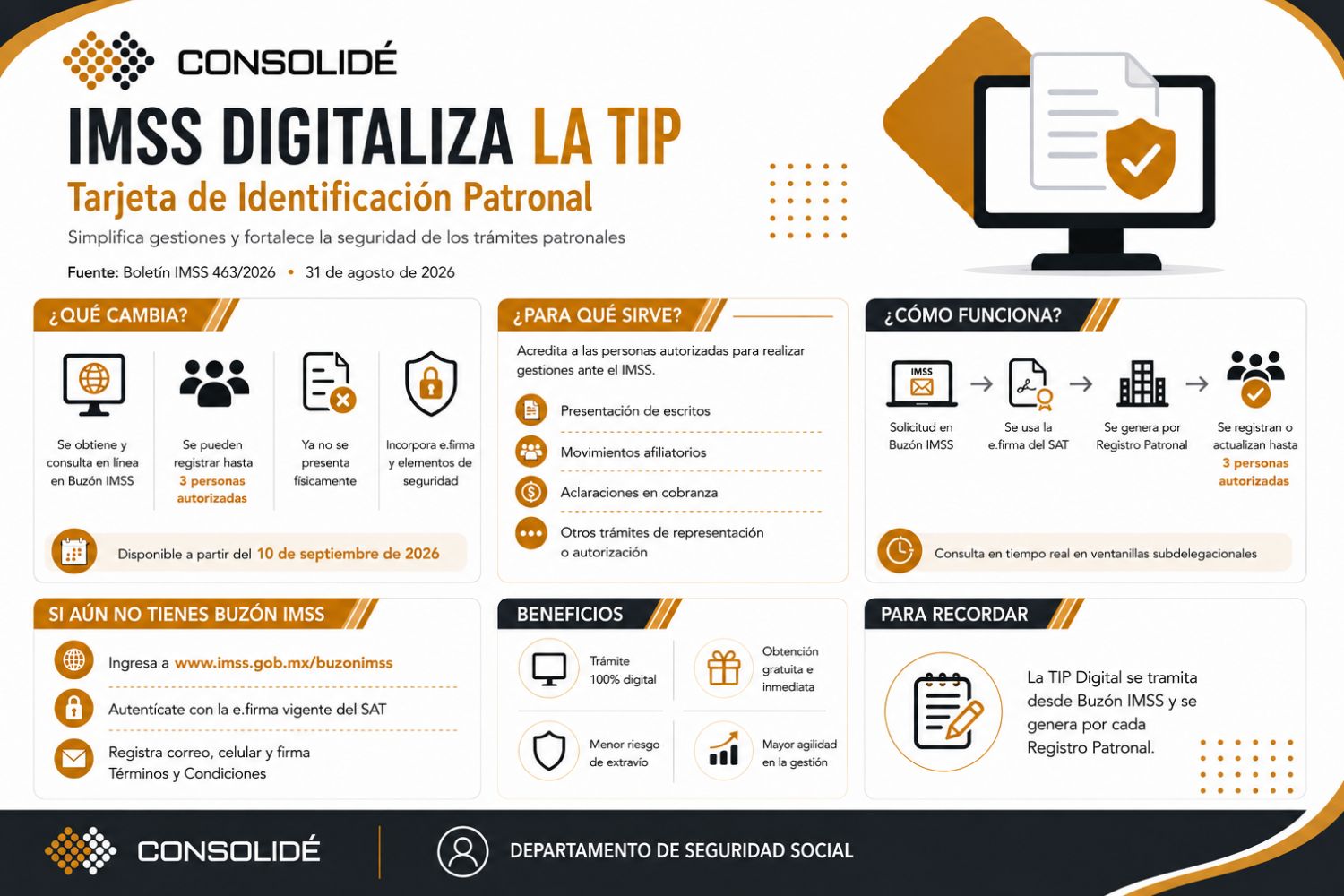 tarjeta de identificación patronal